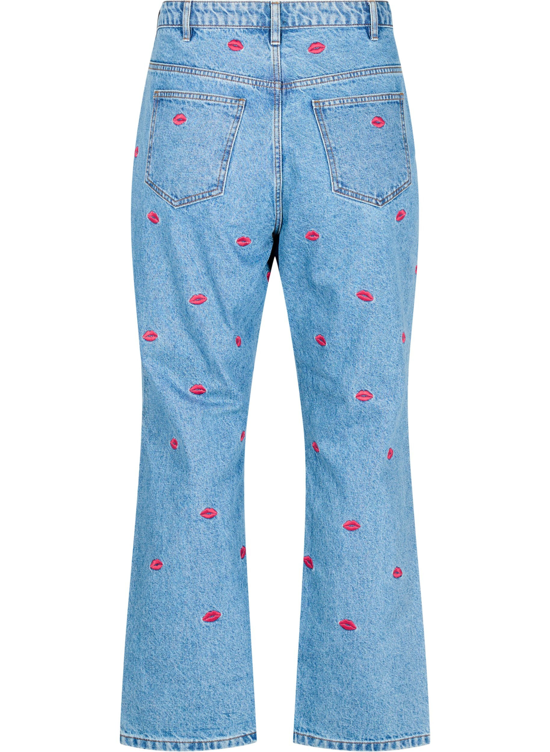 Højtaljede Gemma jeans med lips