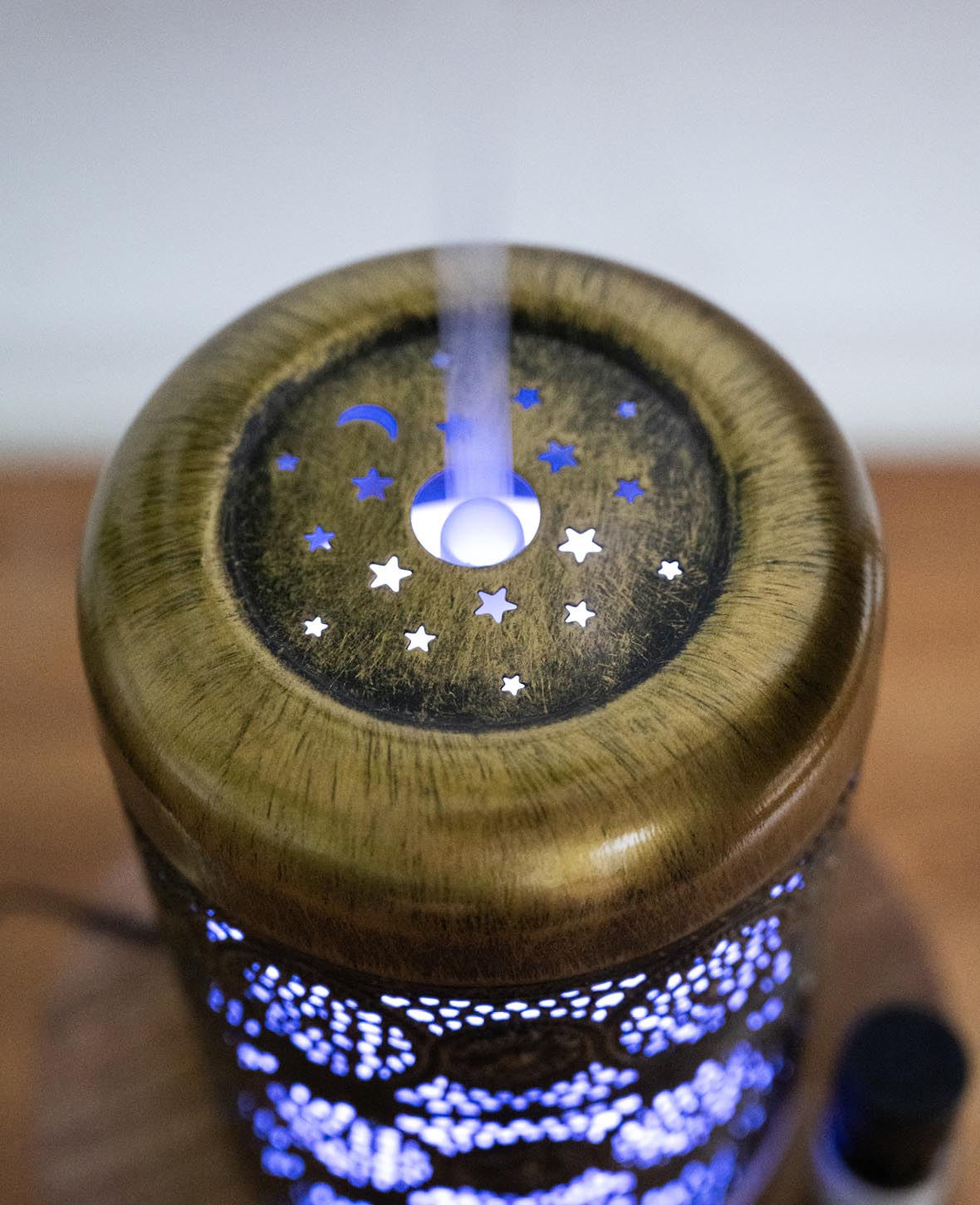 (200ml) Orientalischer Luftbefeuchter Aroma Öl Diffuser mit LED Beleuchtung - Bronze