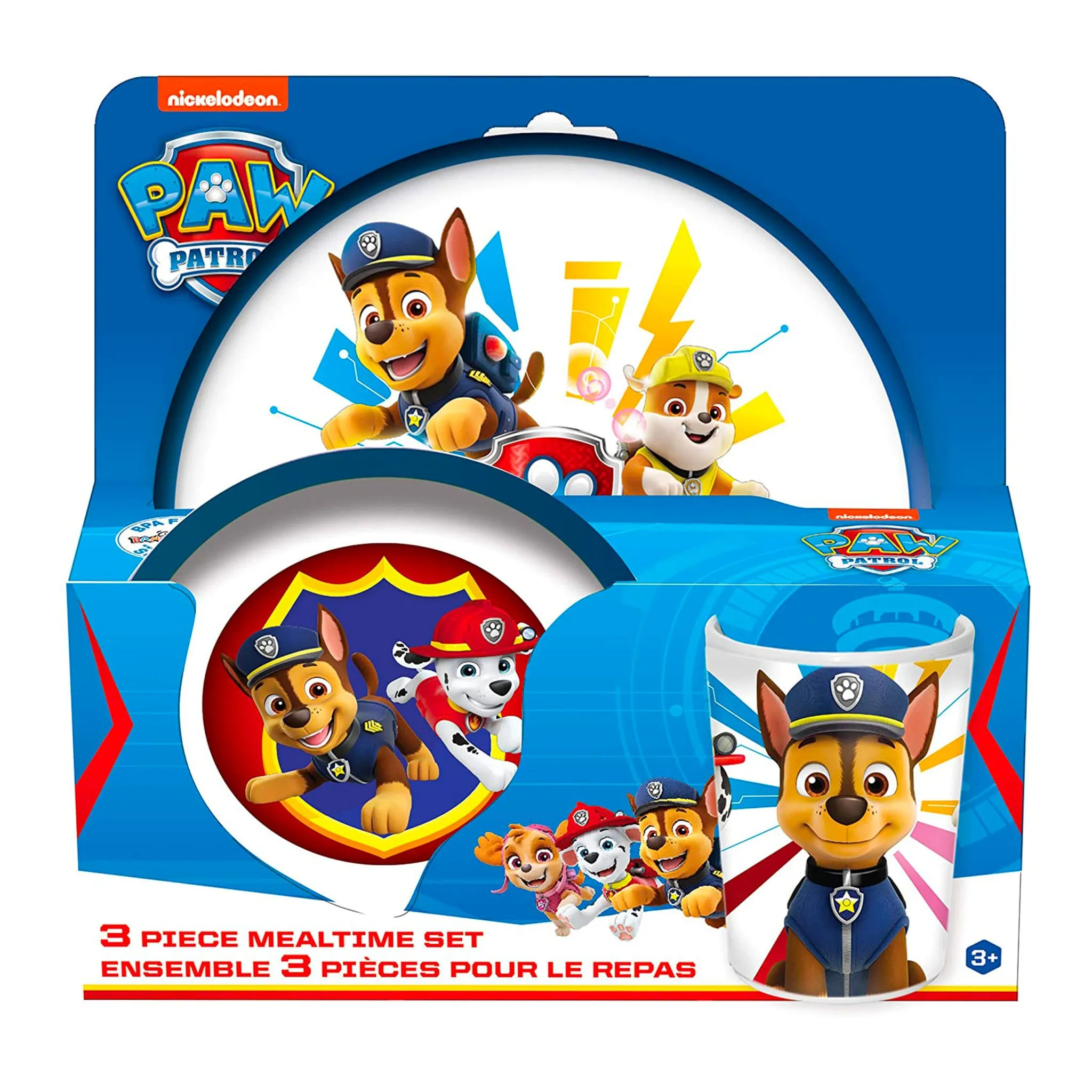 Pat Patrouille Vaisselle 3 Pièces Pat Patrouille - Chase