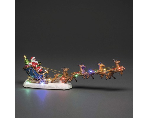 Set van 10 Kerstman-taferelen Konstsmide 10 LED's, veelkleurig licht