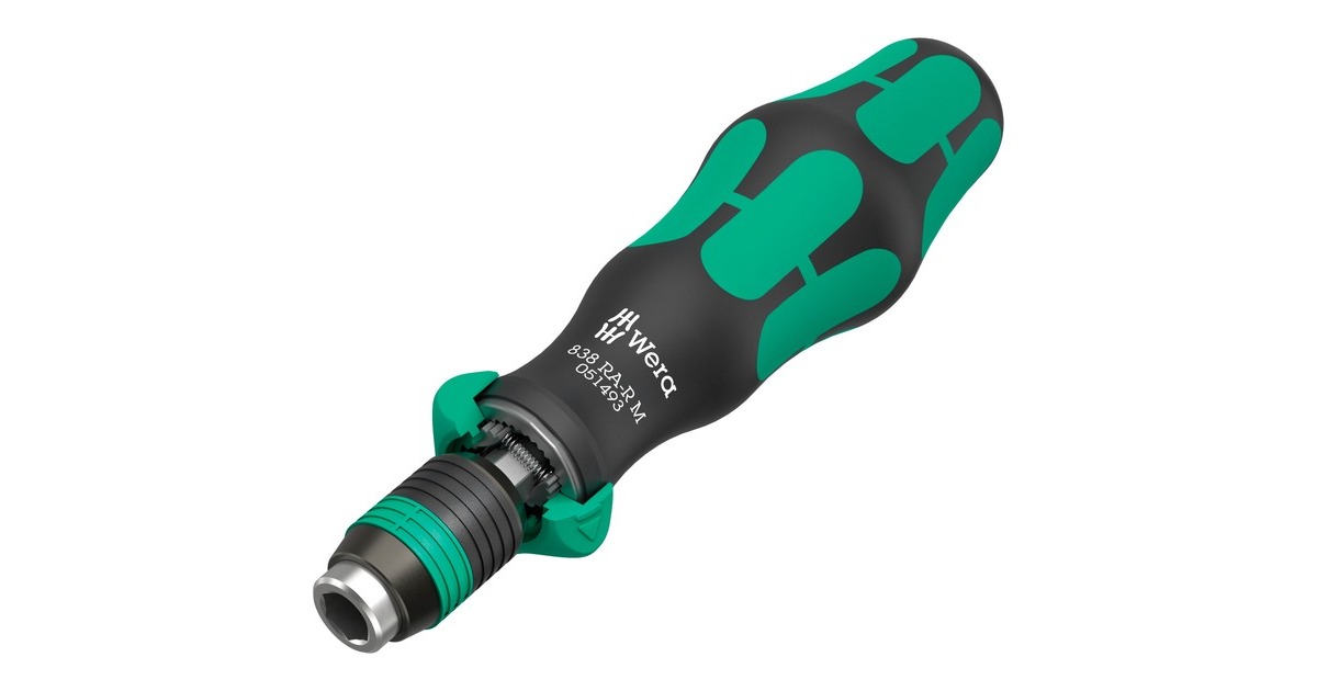 WeraKraftform Kompakt 838 RA-R M Imperial Set 1 bitset  (Zwart/groen, 15‑delig)