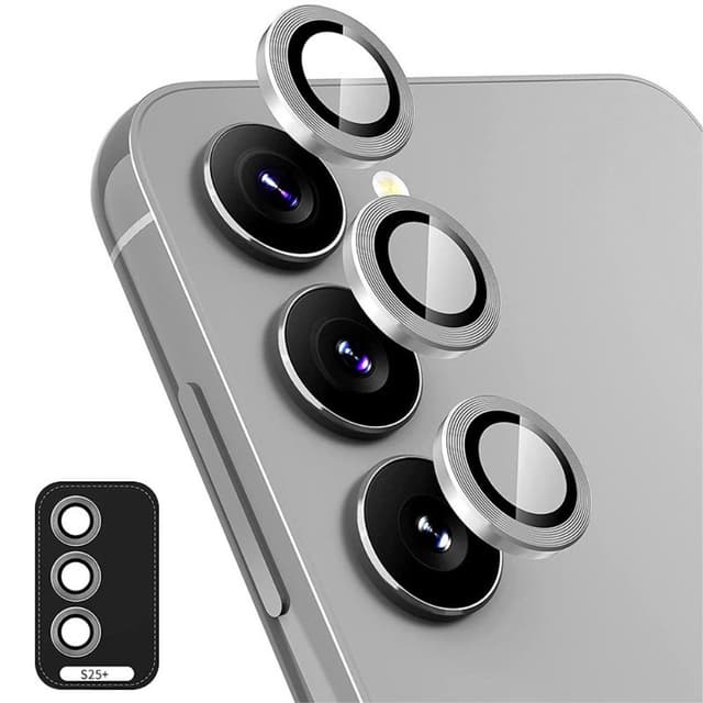 Til Samsung Galaxy S25+ Kameralinsebeskytter ENKAY Metalring Linsefilm