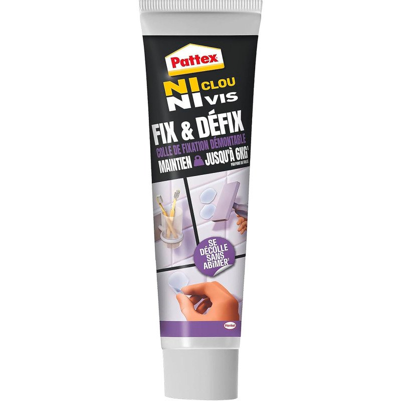 Colle de montage FIX & AB, tube de 44 g, transparent