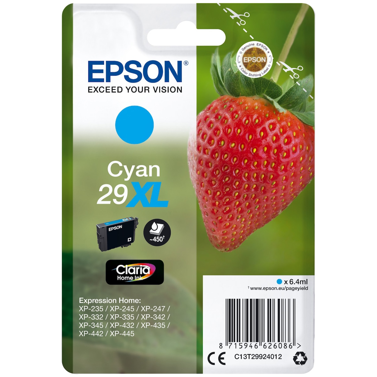 Epson blekkpatron Claria Home 29XL Cyan