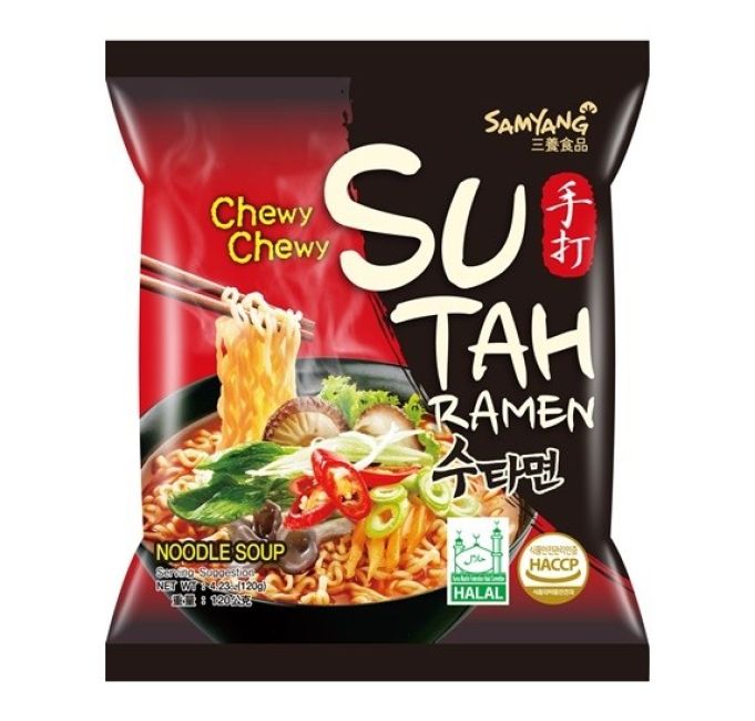 Sutah Instant Ramen Heet en Pittige Rundvleessmaak 120g