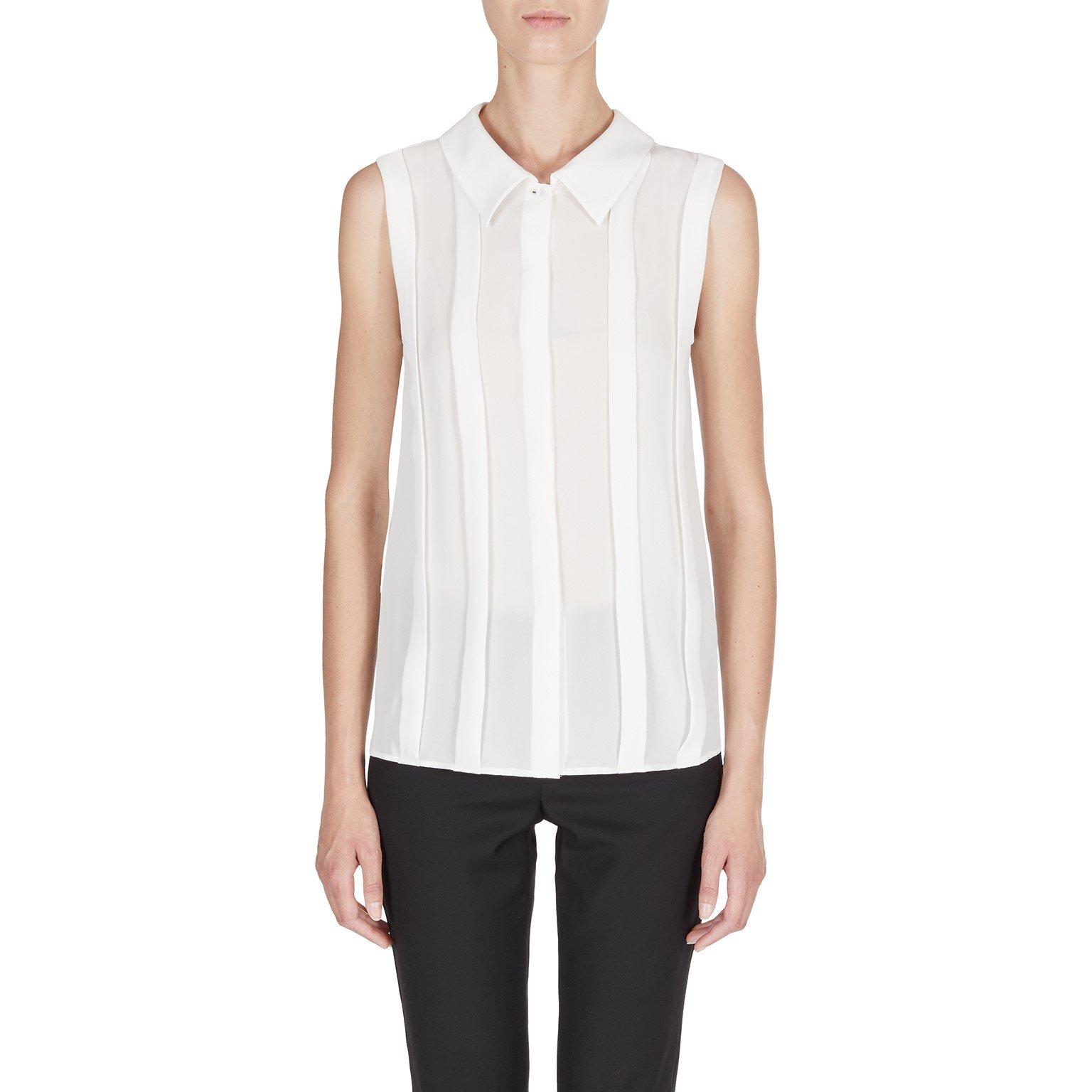 Emporio Armani Pleated Sleeveless Blouse