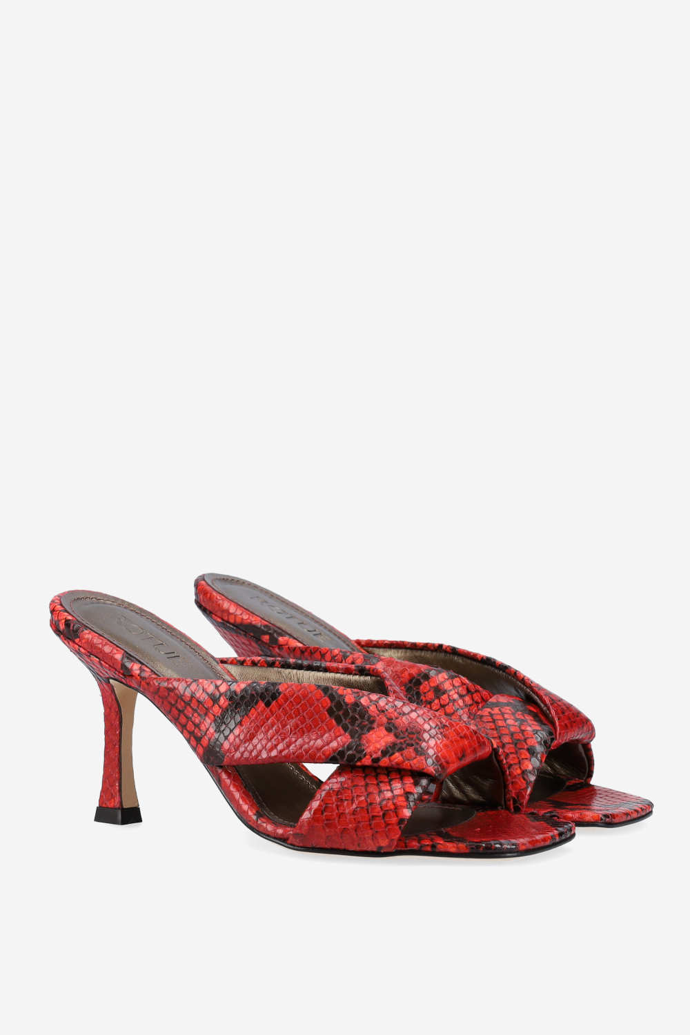 Midnight pitone leather sandals