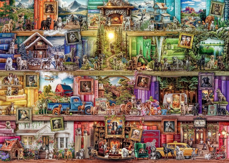 Ravensburger - The Library of Dogs - Legpuzzel - 1000 Stukjes