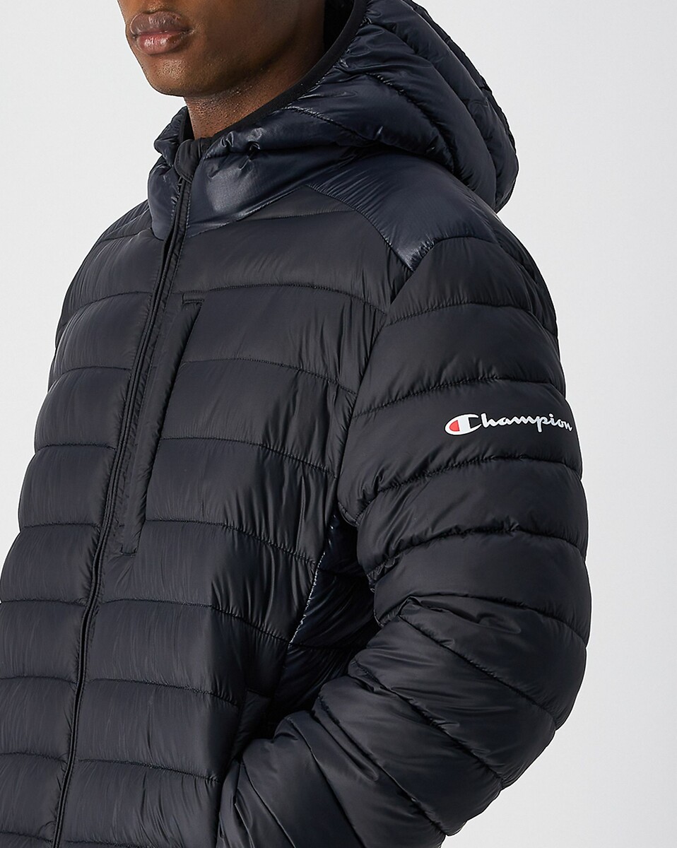 CHAMPION<br>Jaqueta curta de plumas com capuz