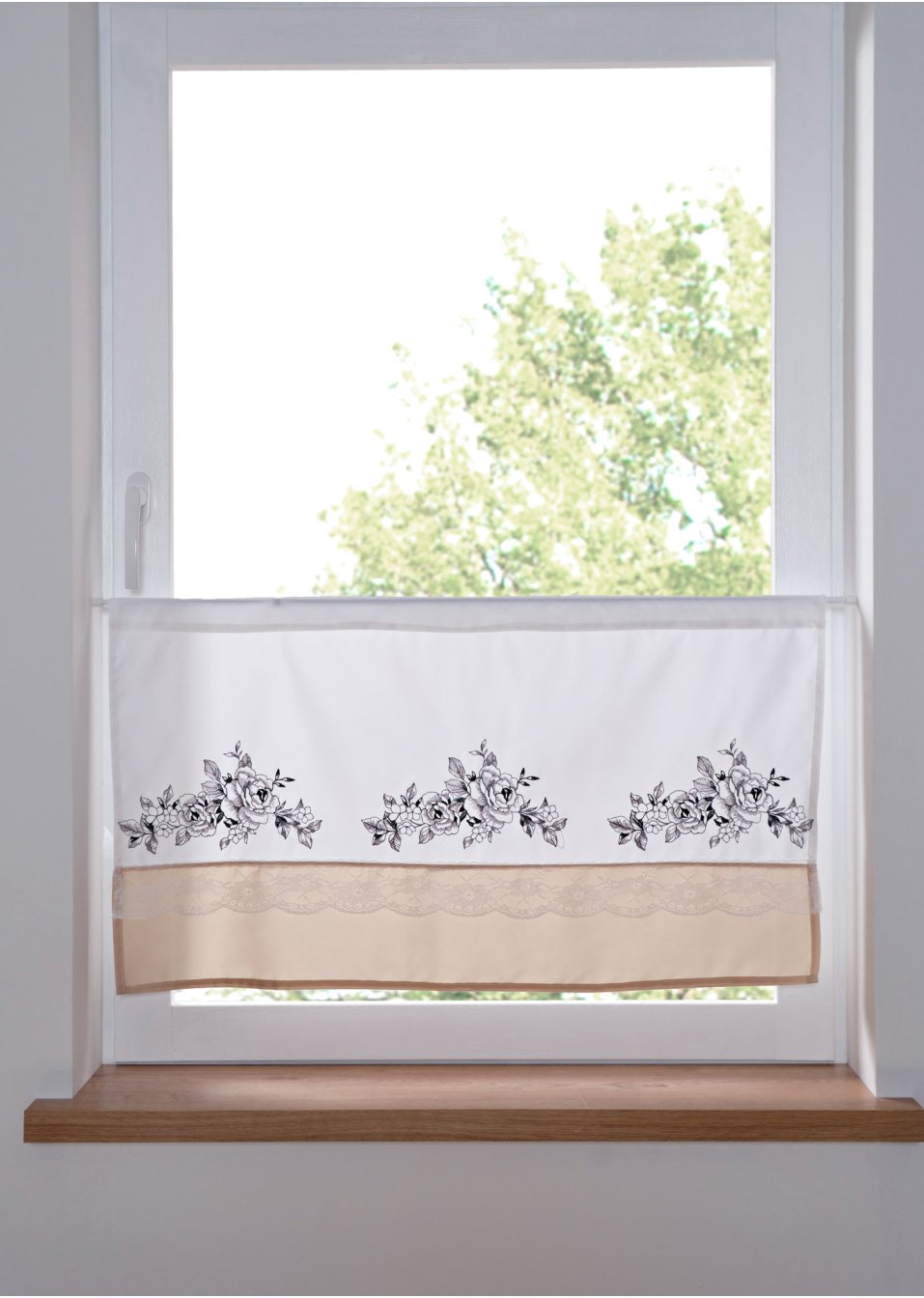 Brise-bise en polyester recyclé avec broderie