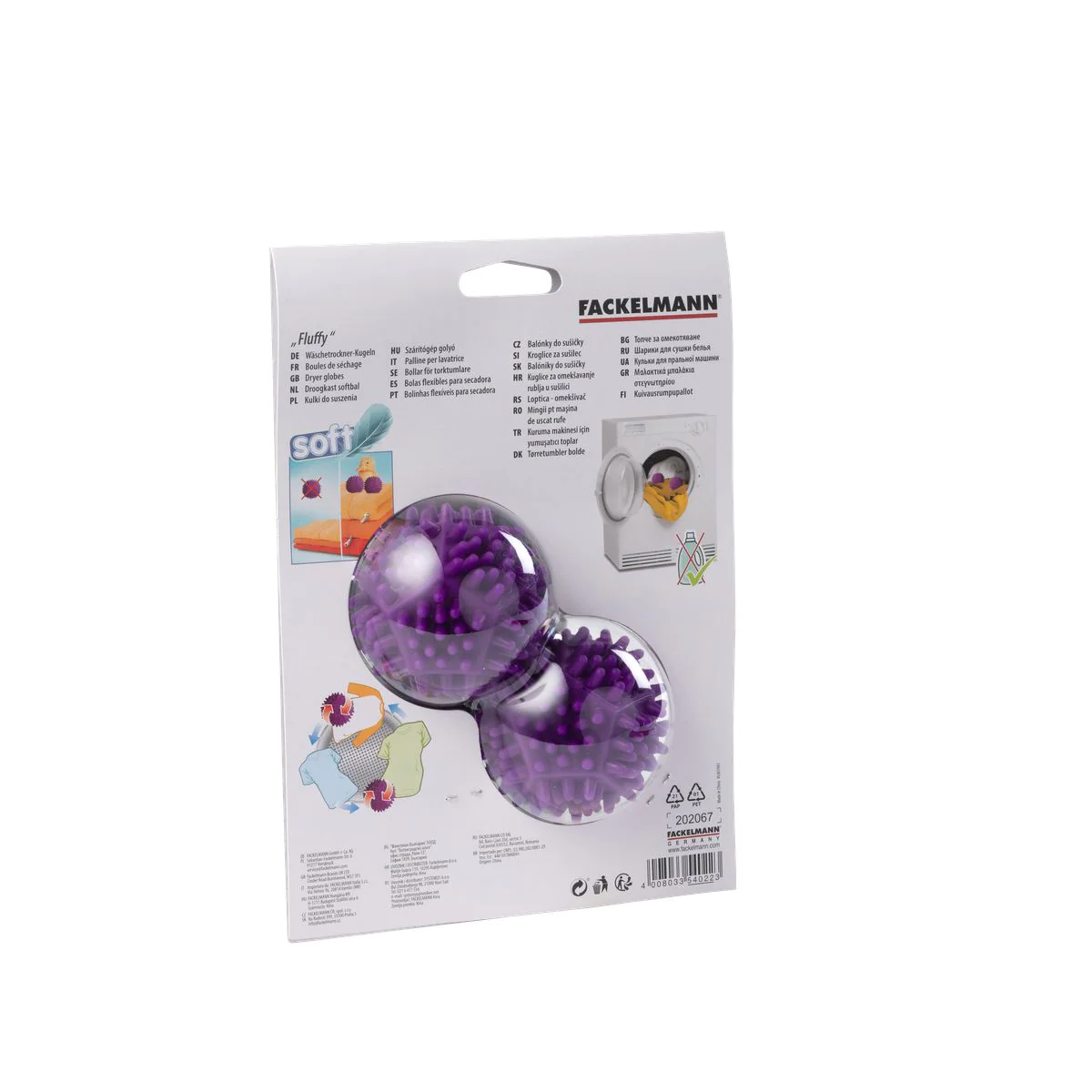 Lot de 2 balles de séchage pour le linge Fackelmann