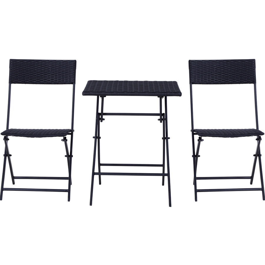 Outsunny Gartenmöbel als 3-teiliges Set schwarz