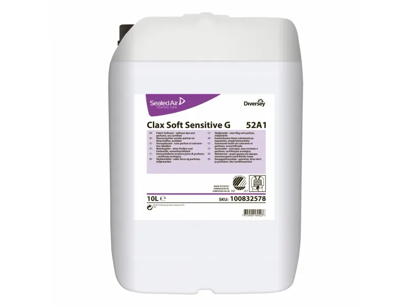 Tøjvask Skyllemiddel Clax Soft Sensitive Pur-Eco 52A1 Svane uden Parfume 20 ltr,20 ltr/dnk