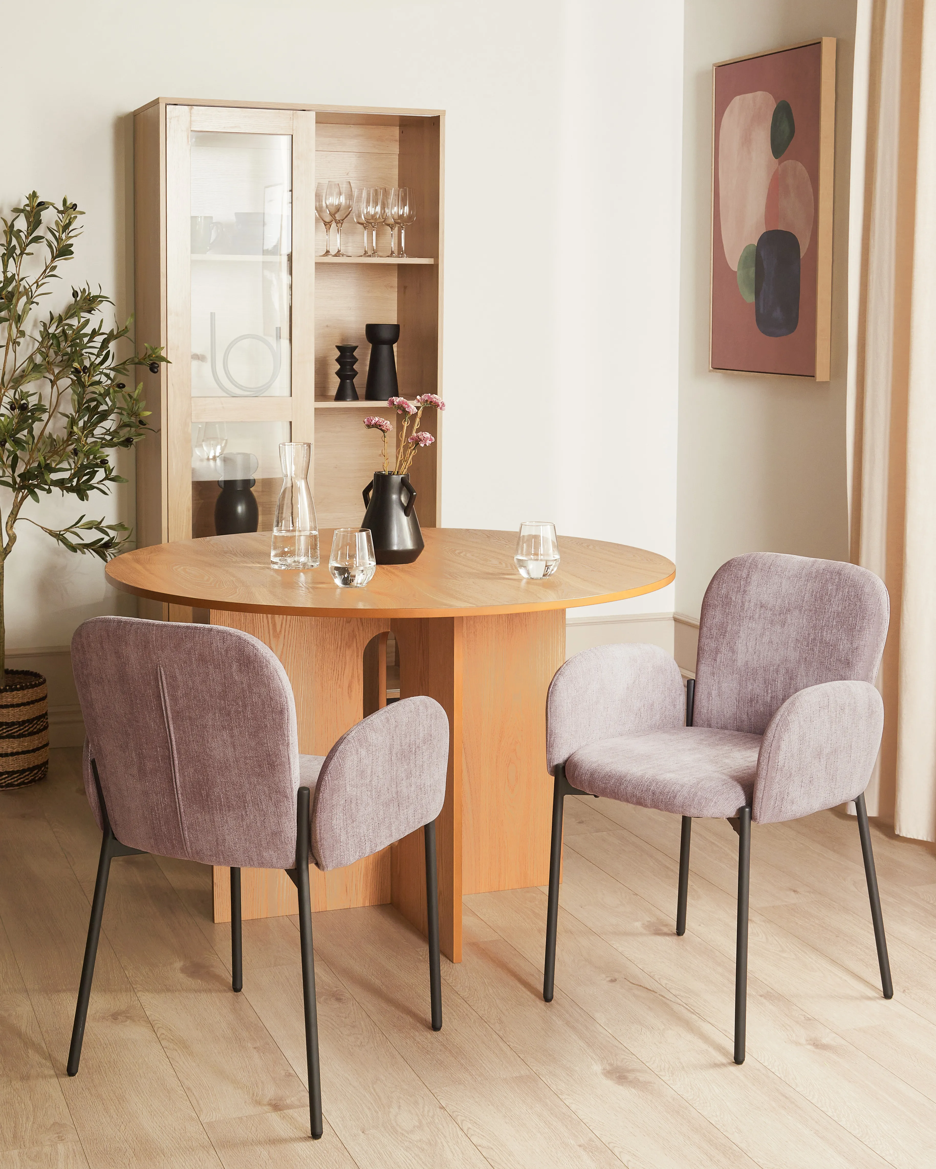 Set van 2 eetkamerstoelen ALBEE Roze