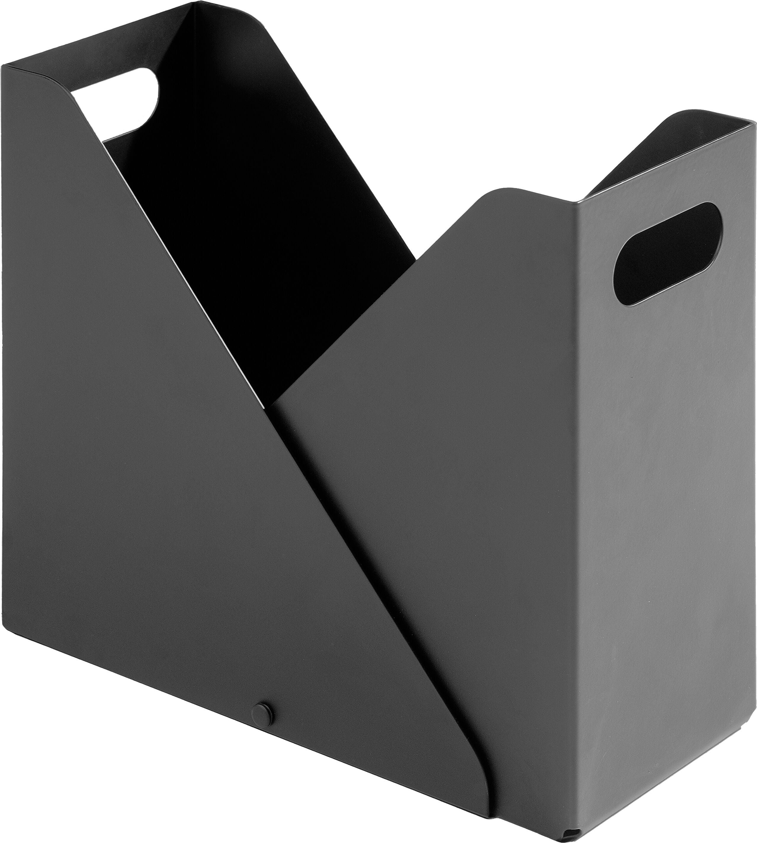 HOMEWORKS Magazinhalter - Schwarz / B: 31.0 cm x T: 12.5 cm x H: 27.2 cm