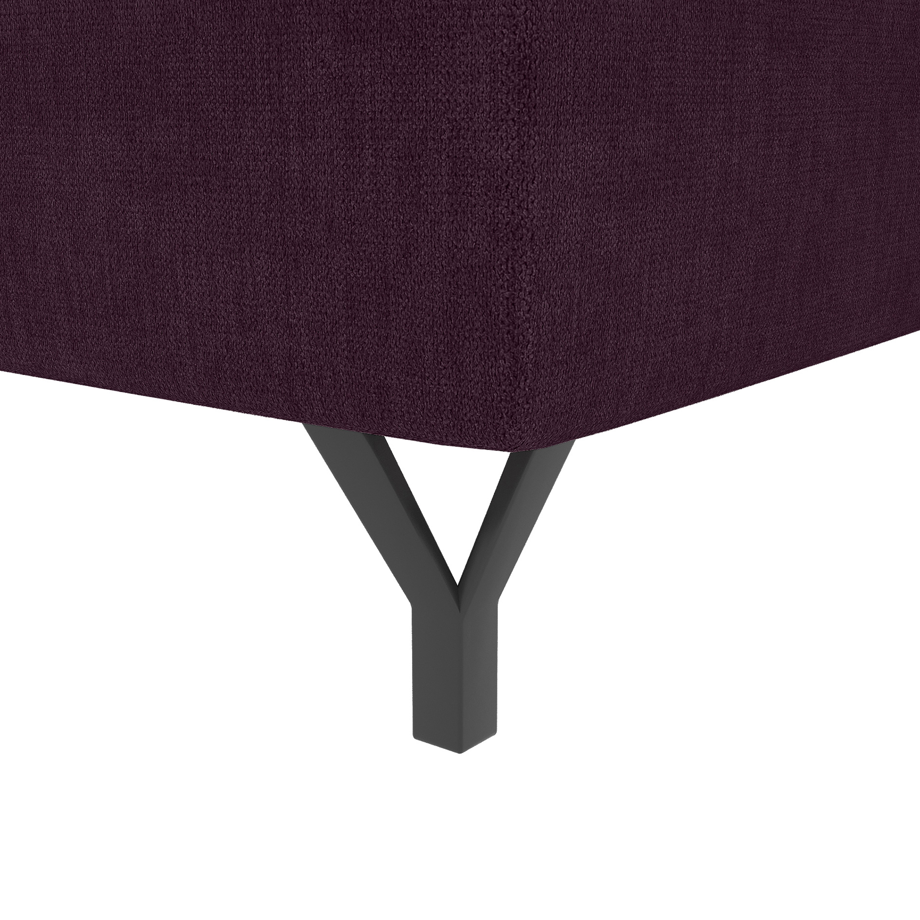 Boxspringbett - weinrot - inklusive Topper - 180x200 cm