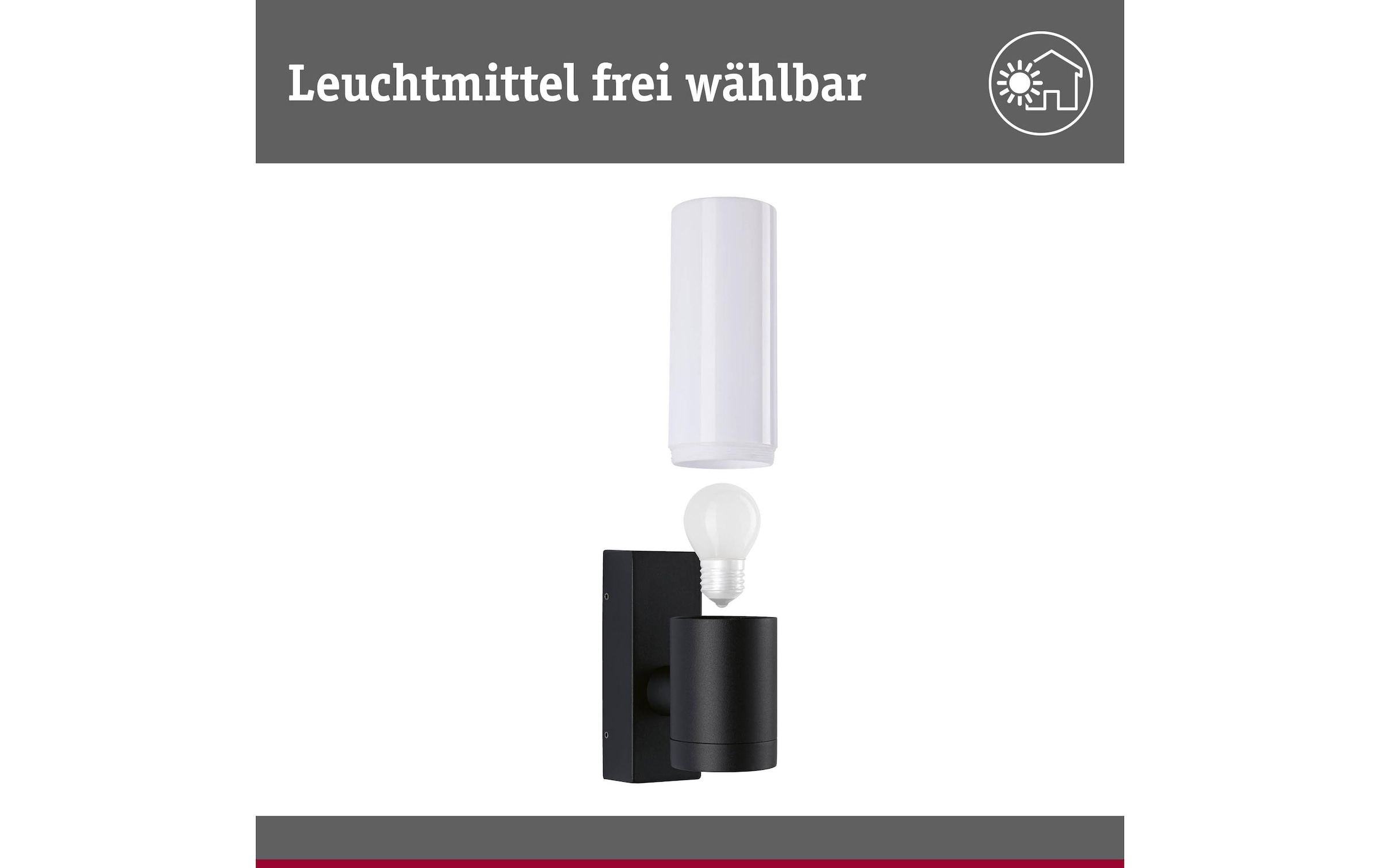 Paulmann LED Wandleuchte »Tralia E27 10« E27 Warmweiss