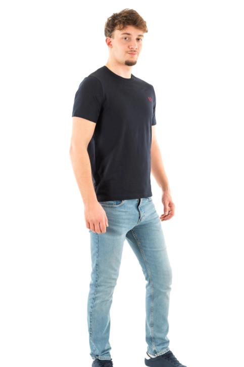Tee shirt fred perry crew neck v73 navy burnt red