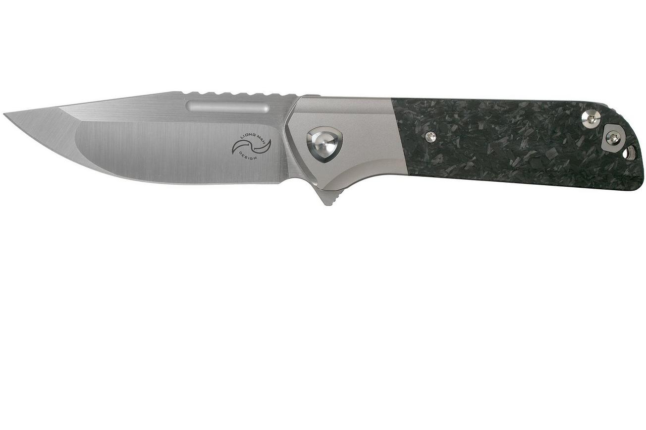 Liong Mah Lanny V2, Marble Carbon Fiber, Satin M390 zakmes