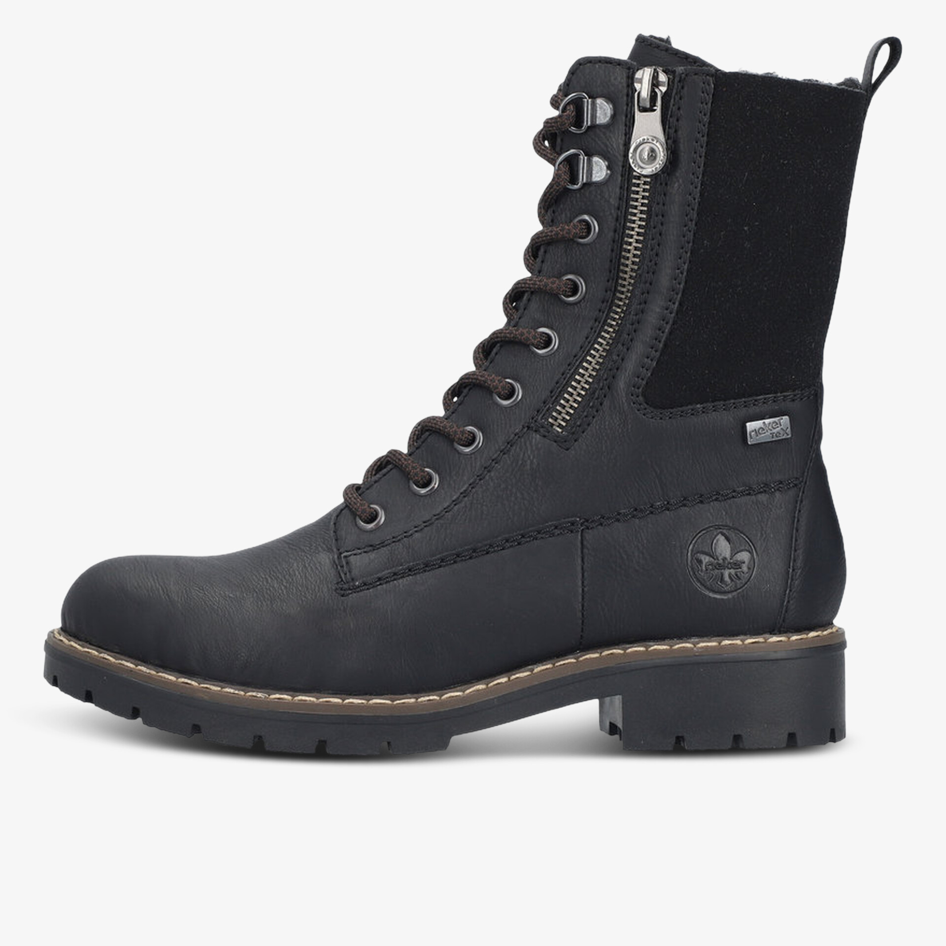 rieker Damen Schnürstiefeletten schwarz