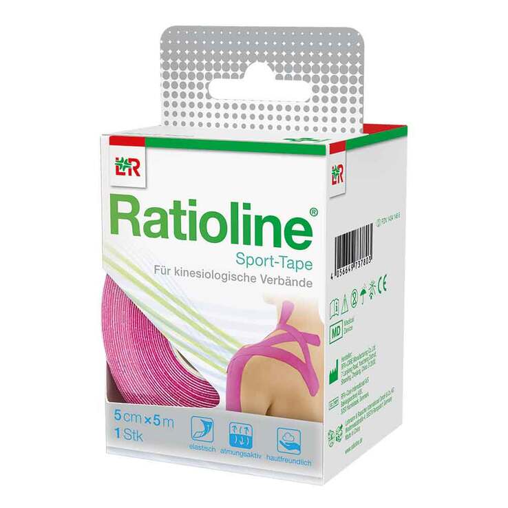 Ratioline Sport-Tape 5 cmx5 m pink, 1 St