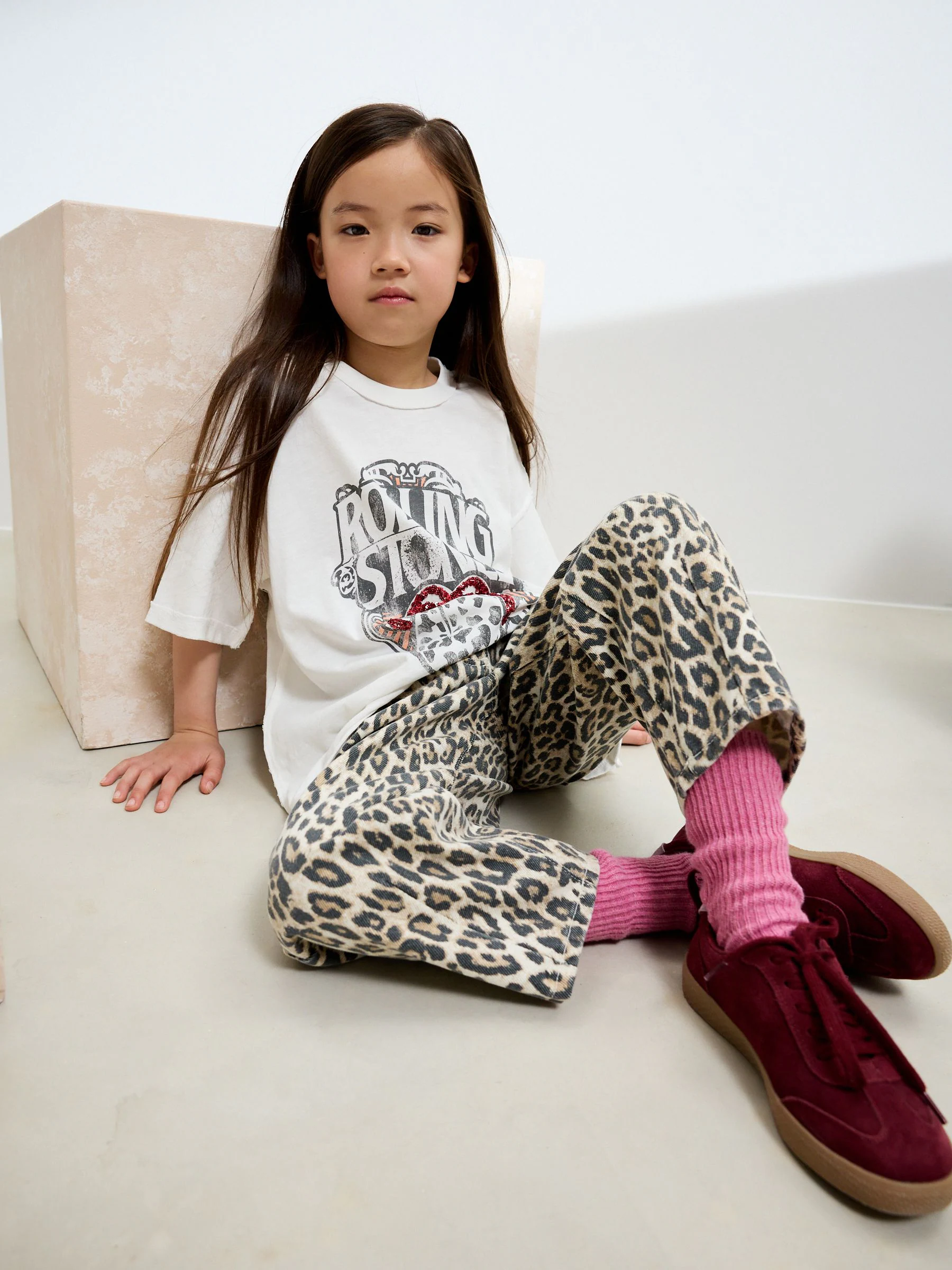 Crème - The Rolling Stones - T-shirt met pailletten (3-16jr)