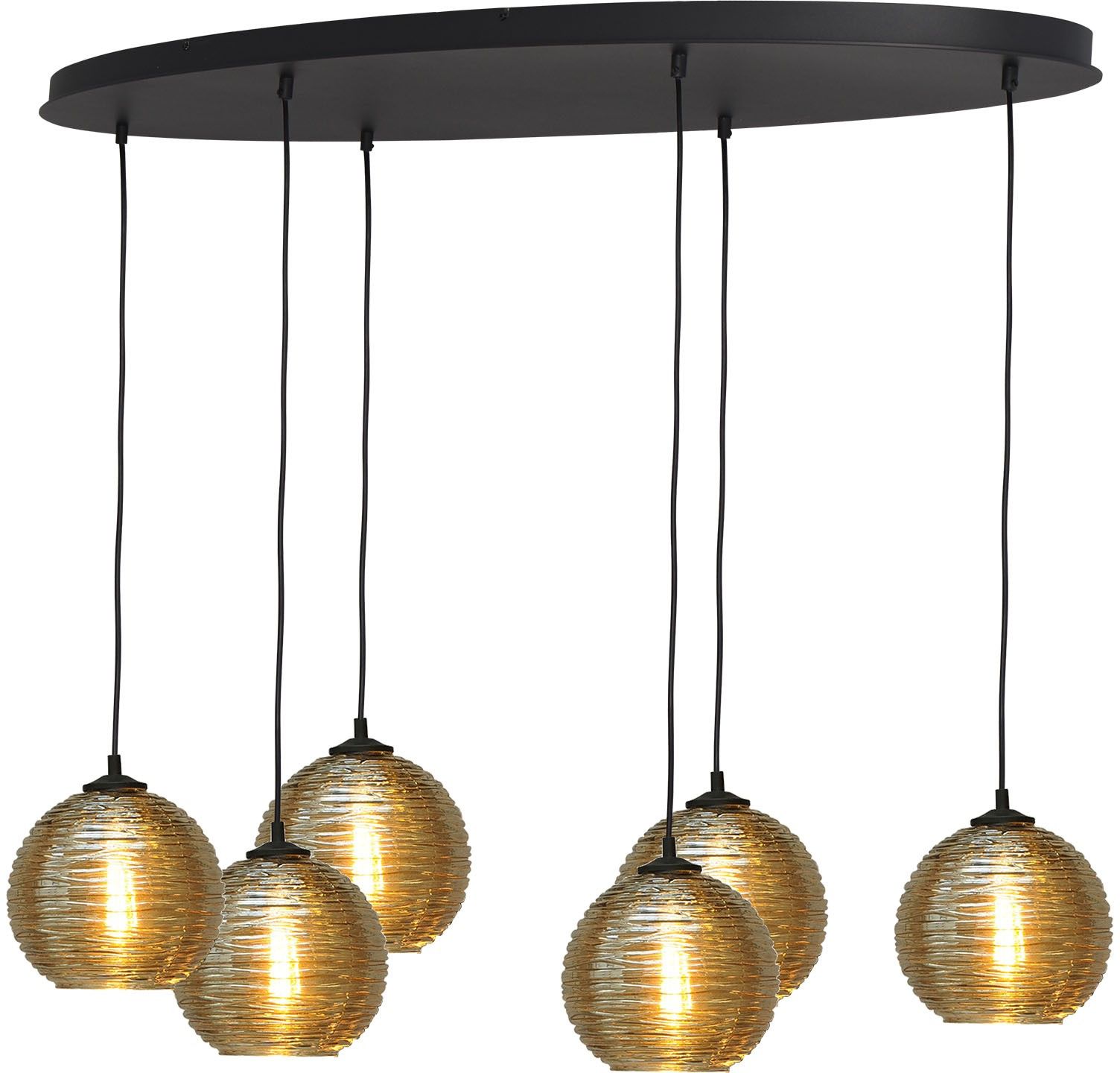 Hanglamp 2264-05-130-50-6-6 Quinto Smoke B130 x D50 cm