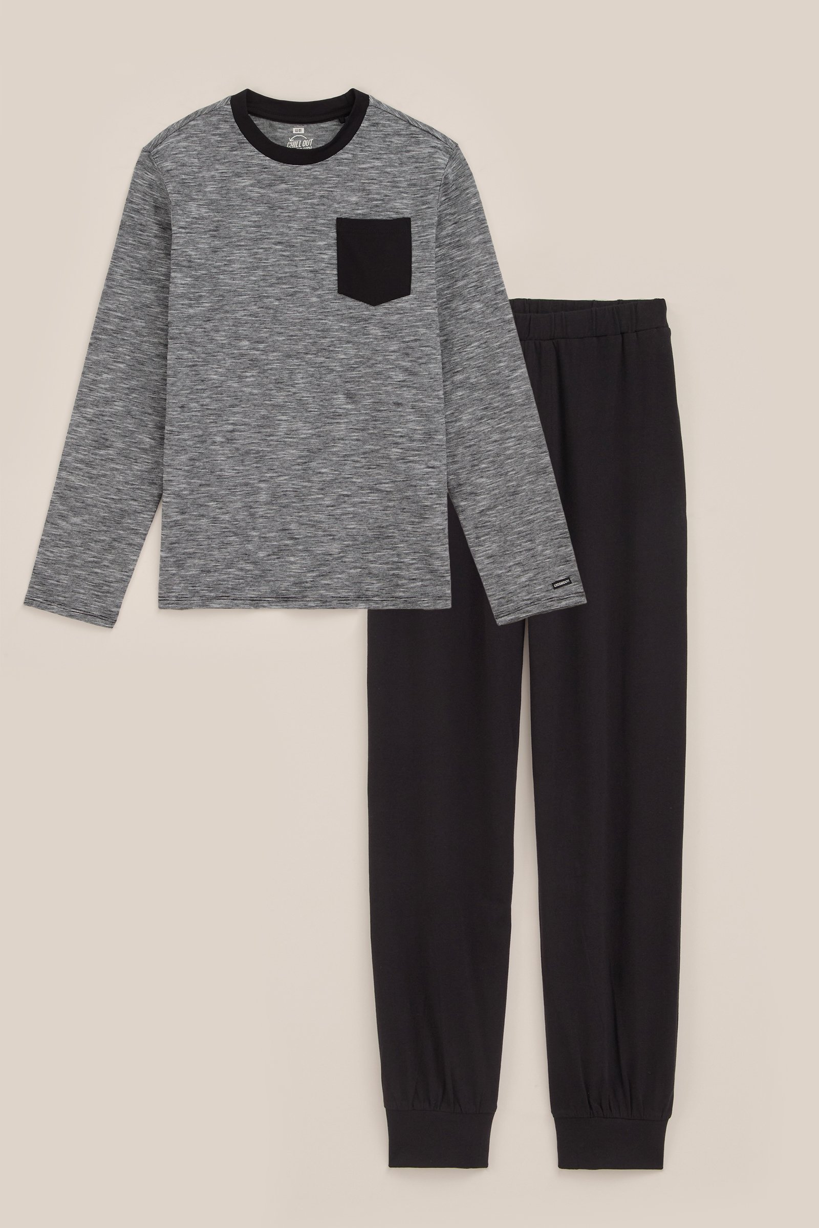 Jongens pyjamaset met dessin WE Fashion Zwart