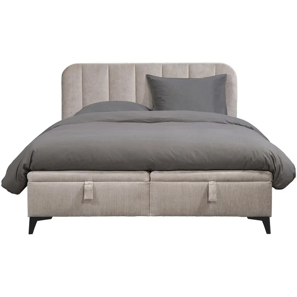 Bed Lizz met opbergruimte - greige - 140x200 cm