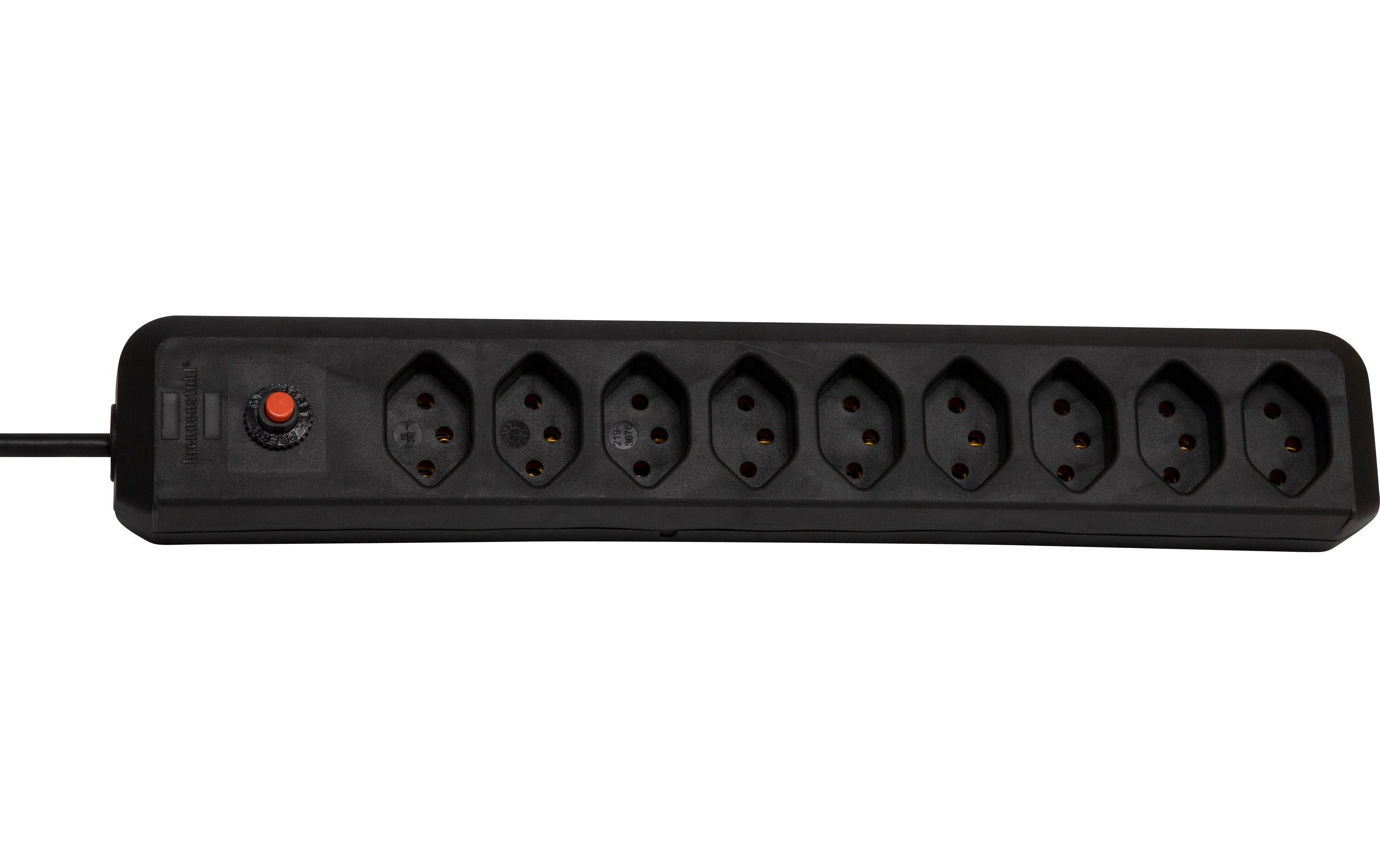 Steckdosenleiste Eco-Line 9x T13Ohne Schalter, schwarz