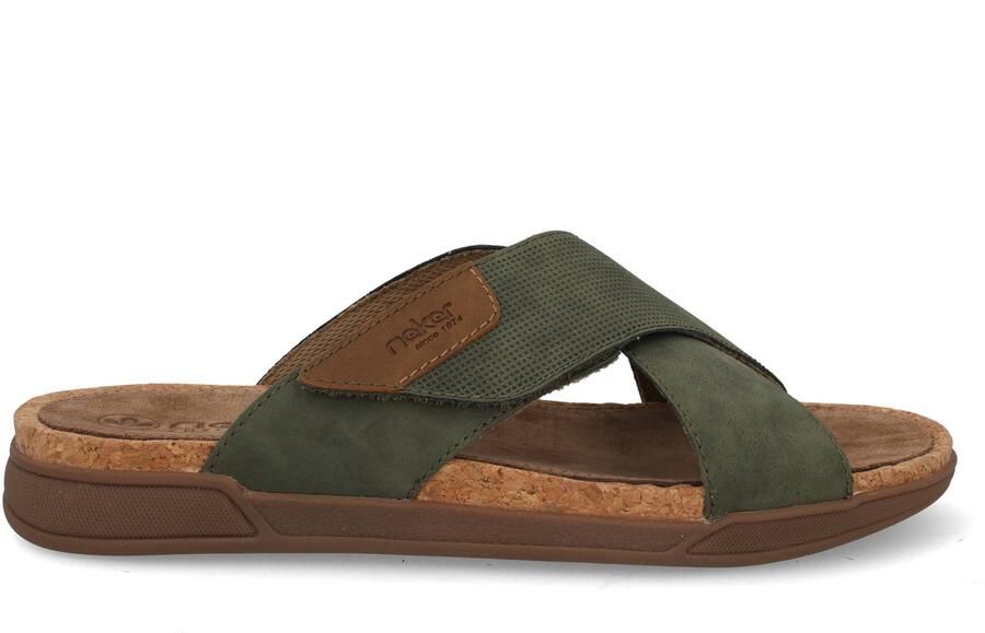 Rieker 27070-54 heren slippers groen