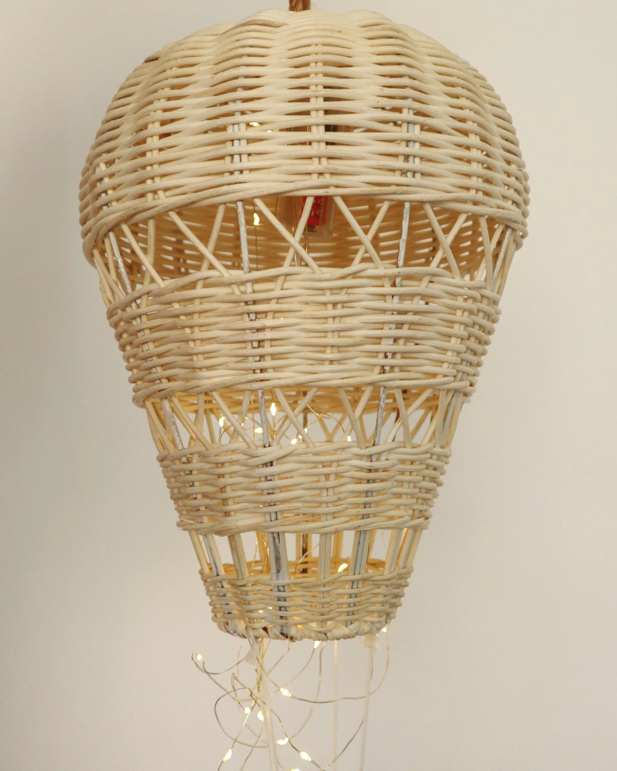 Wanddecoratie Ballon BEMBA Rotan 60 cm Natuurlijk
