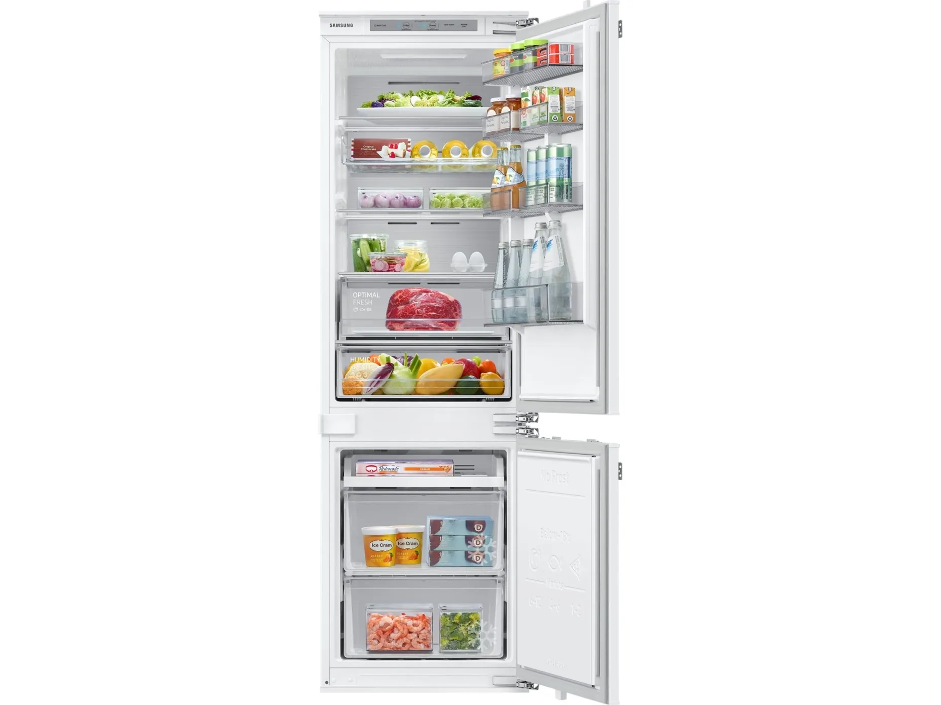 Samsung BRB26715DWW/EF, 264 L, SN-T, 6 kg/24t, D, Frisk zone, aflukke, Hvid