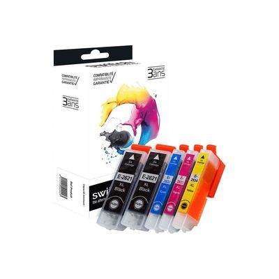 Cartouche compatible Epson 26XL Ours Polaire - pack de 4 - noir, cyan, magenta, jaune - Switch