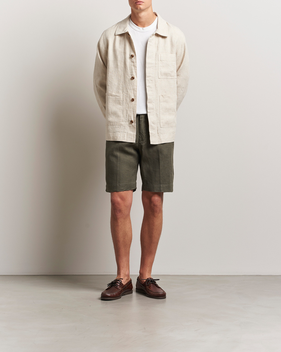 NN07 Olav Linen Overshirt Oat