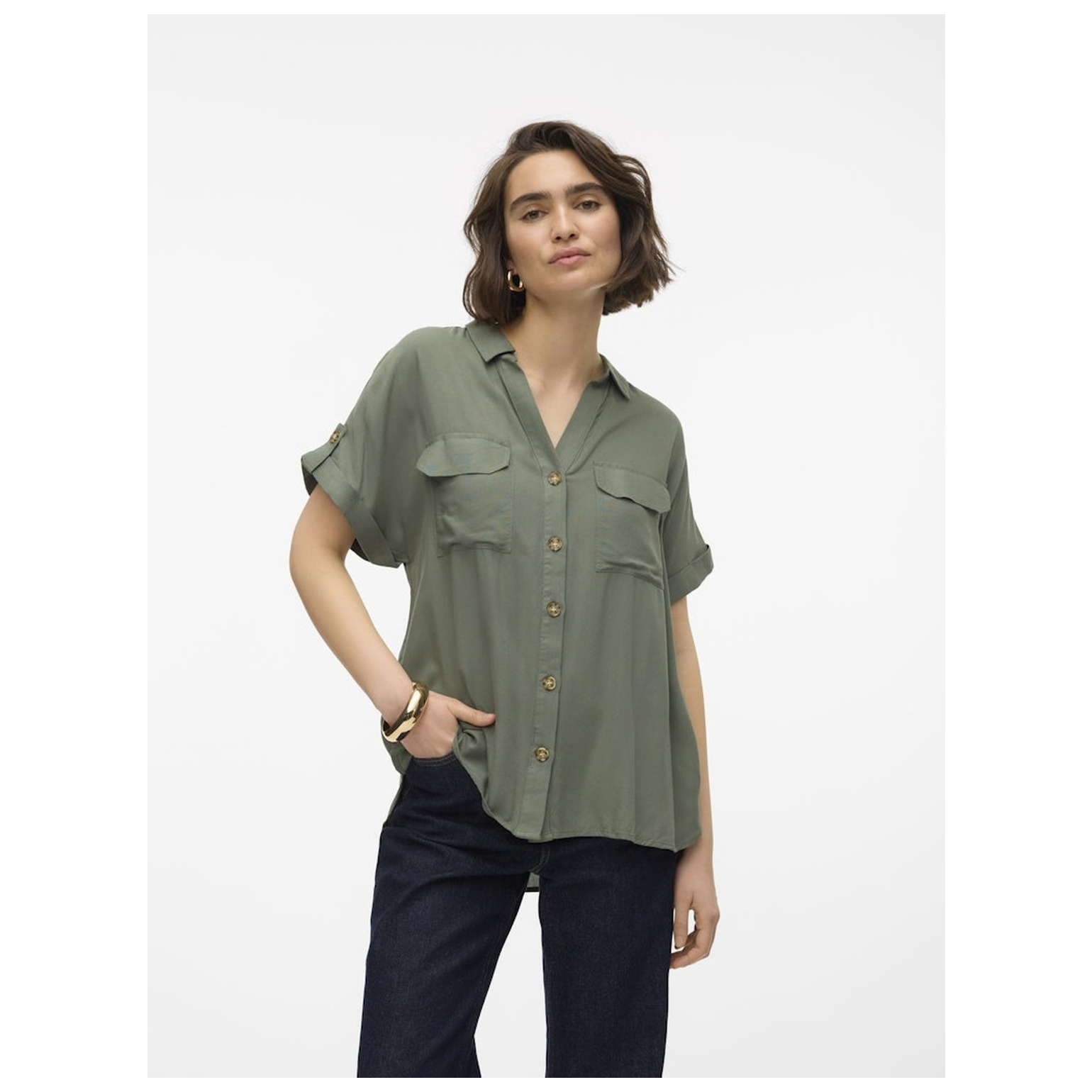 Vero Moda VMBUMPY S/S SHIRT WVN GA NOOS