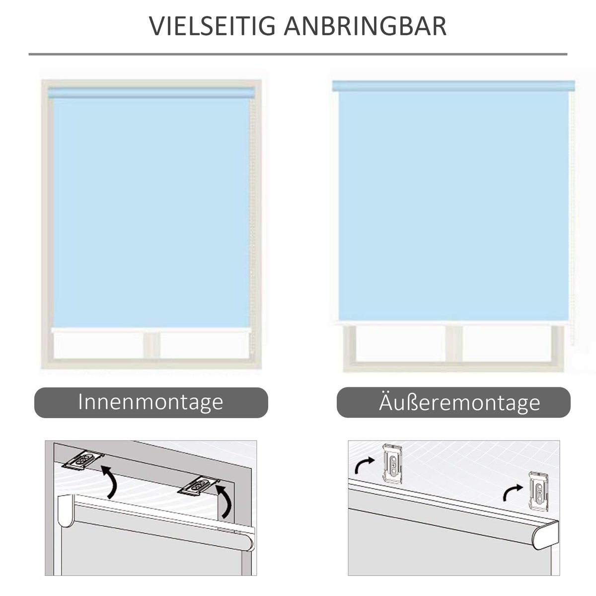 Outsunny verticale zonwering, verticale zonwering met handzwengel, 200 x 120 cm, polyester doek + aluminium, crèmewit