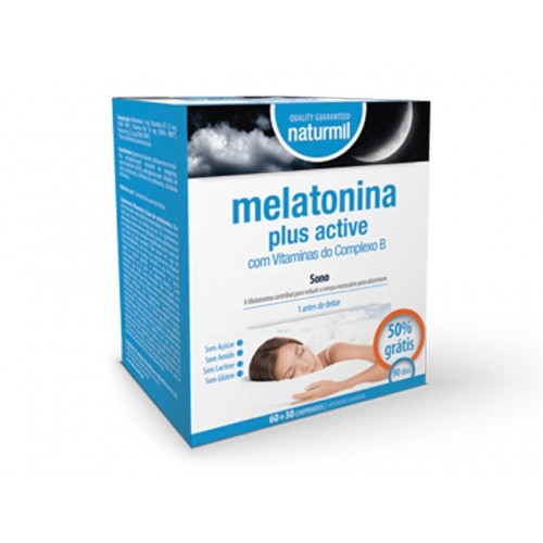 Naturmil Melatonina Plus Active 60 comprimidos   50% Grátis