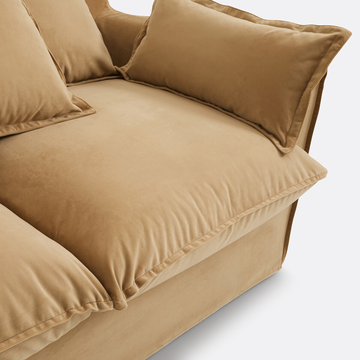 LA REDOUTE INTERIORS<br>Sofá-cama H14 cm, veludo, Odna