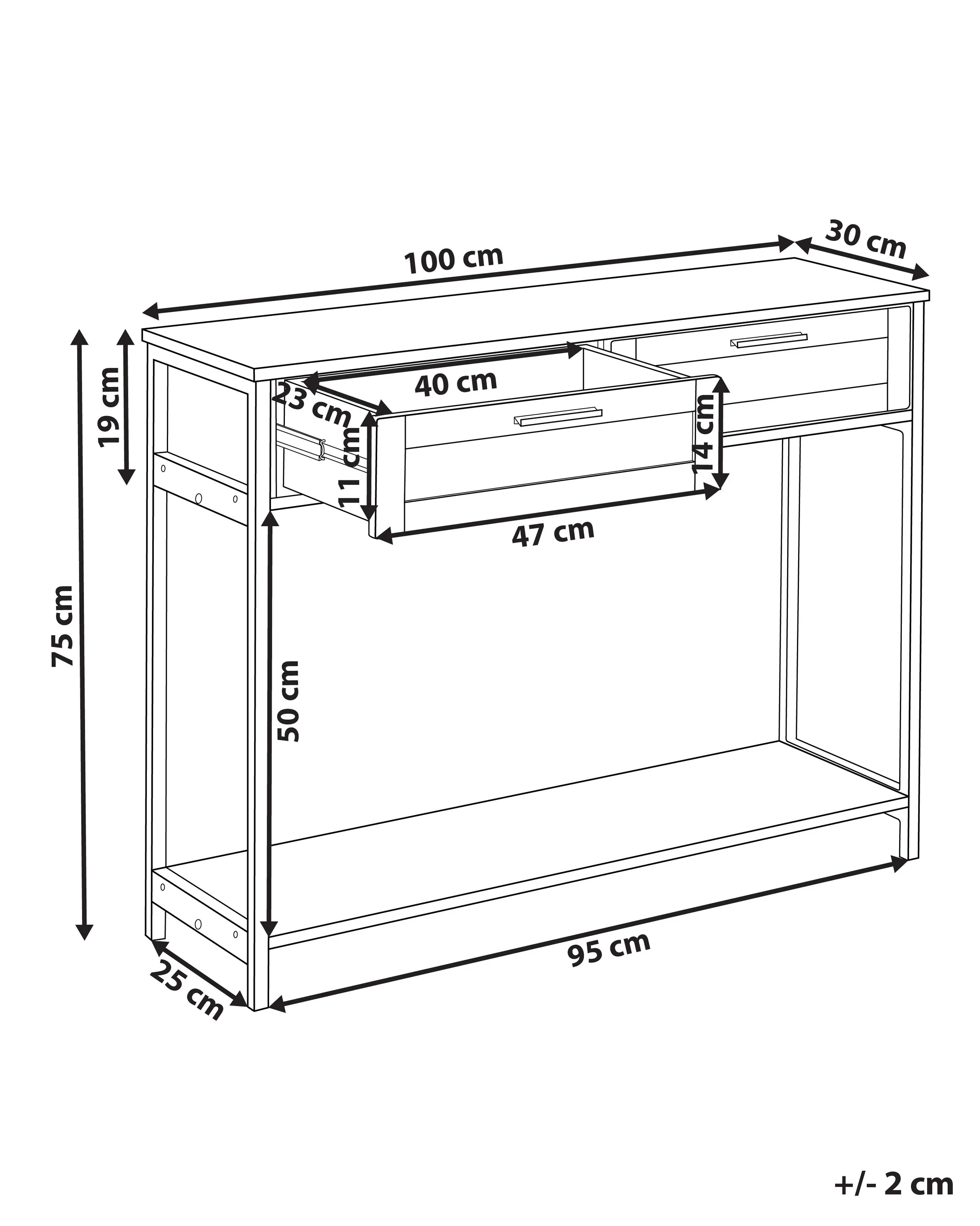 Sidetable OPOCO Zwart