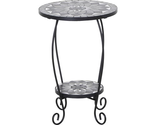 Siena Garden Como bijzettafel Ø 40 x 60 cm zwart