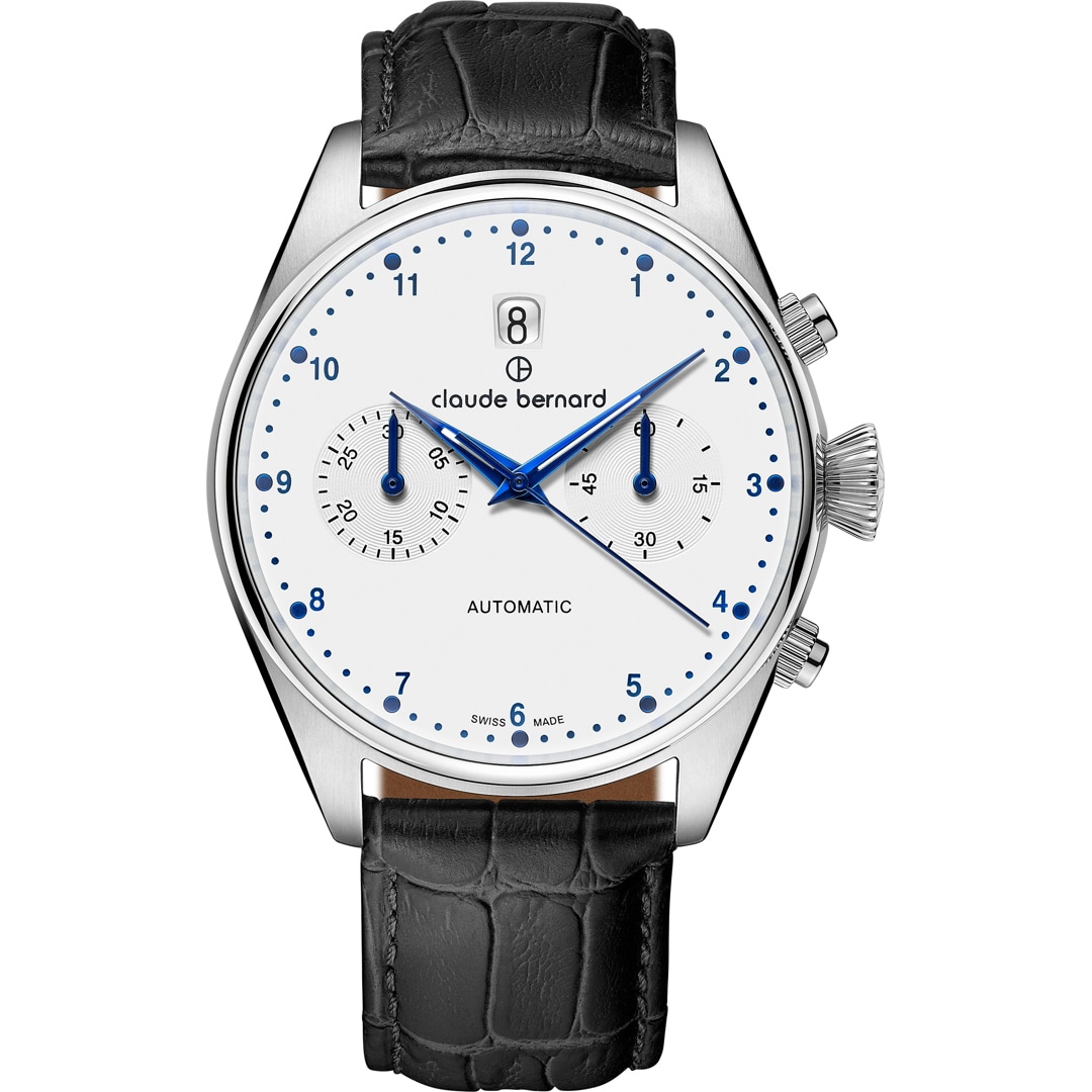 Claude Bernard Proud Heritage Automatic Chronograph Schwarz / Weiss