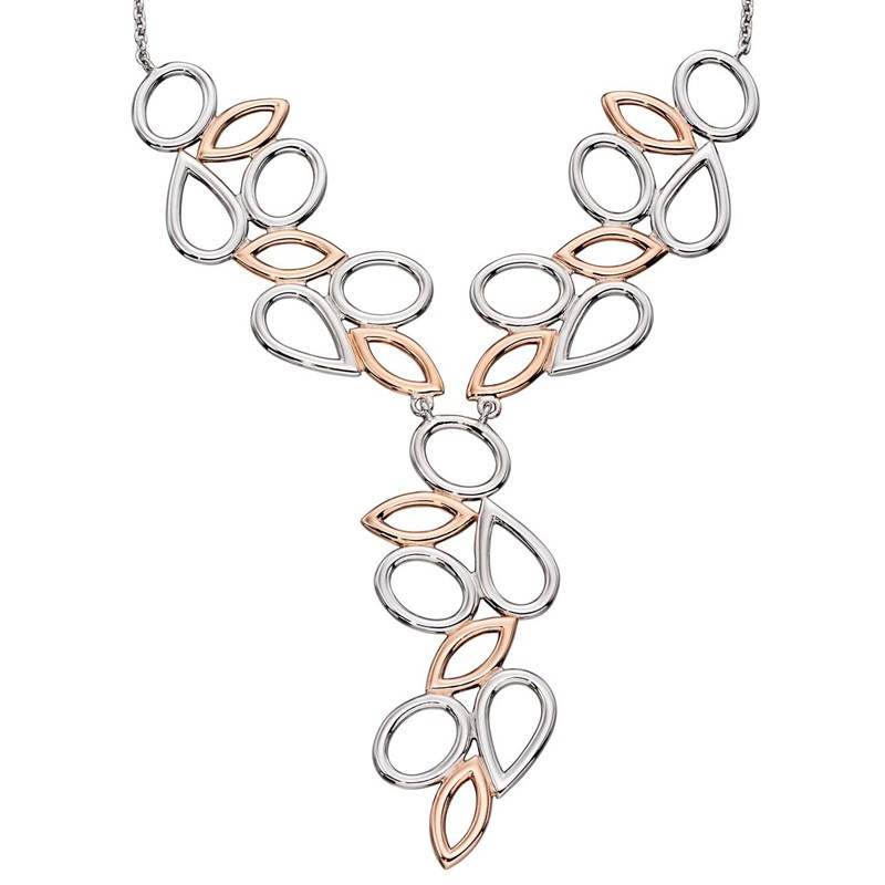 Collier plaqué or rose en argent 925/1000