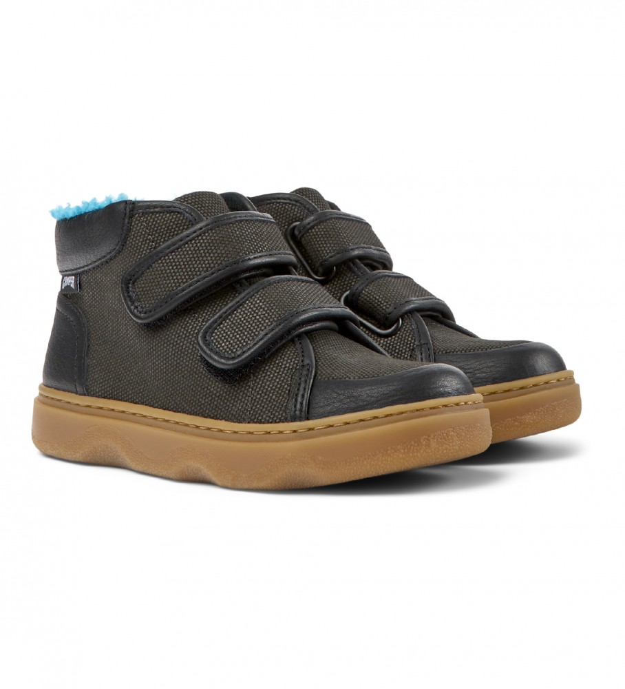 Tênis de couro cinza Camper Kiddo