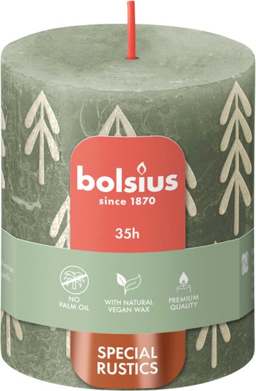 Bolsius stompkaars Bolsius Shine groen 35 uur D 6,8 H 8 cm