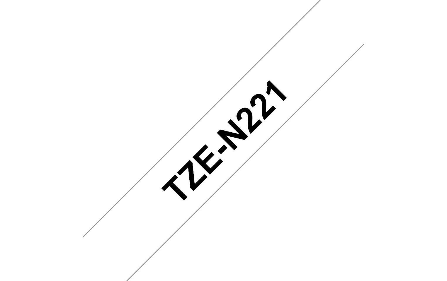 Beschriftungsband TZe-N221 Schwarz auf Weiss9 mm-Beschriftungsband für Etikettendrucker