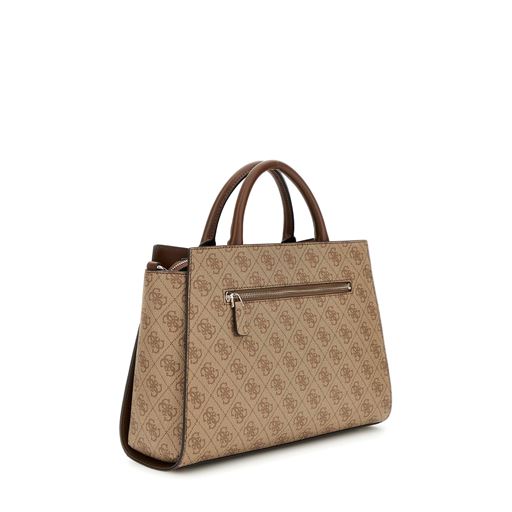 Guess Nolana Girlfriend Satchel, Latte Logo/Brown