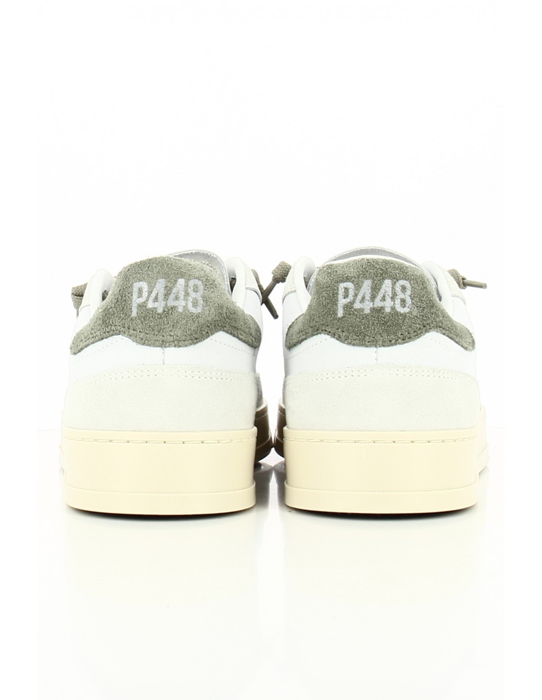 p448 Baskets de ville Homme bali Blanc/Kaki
