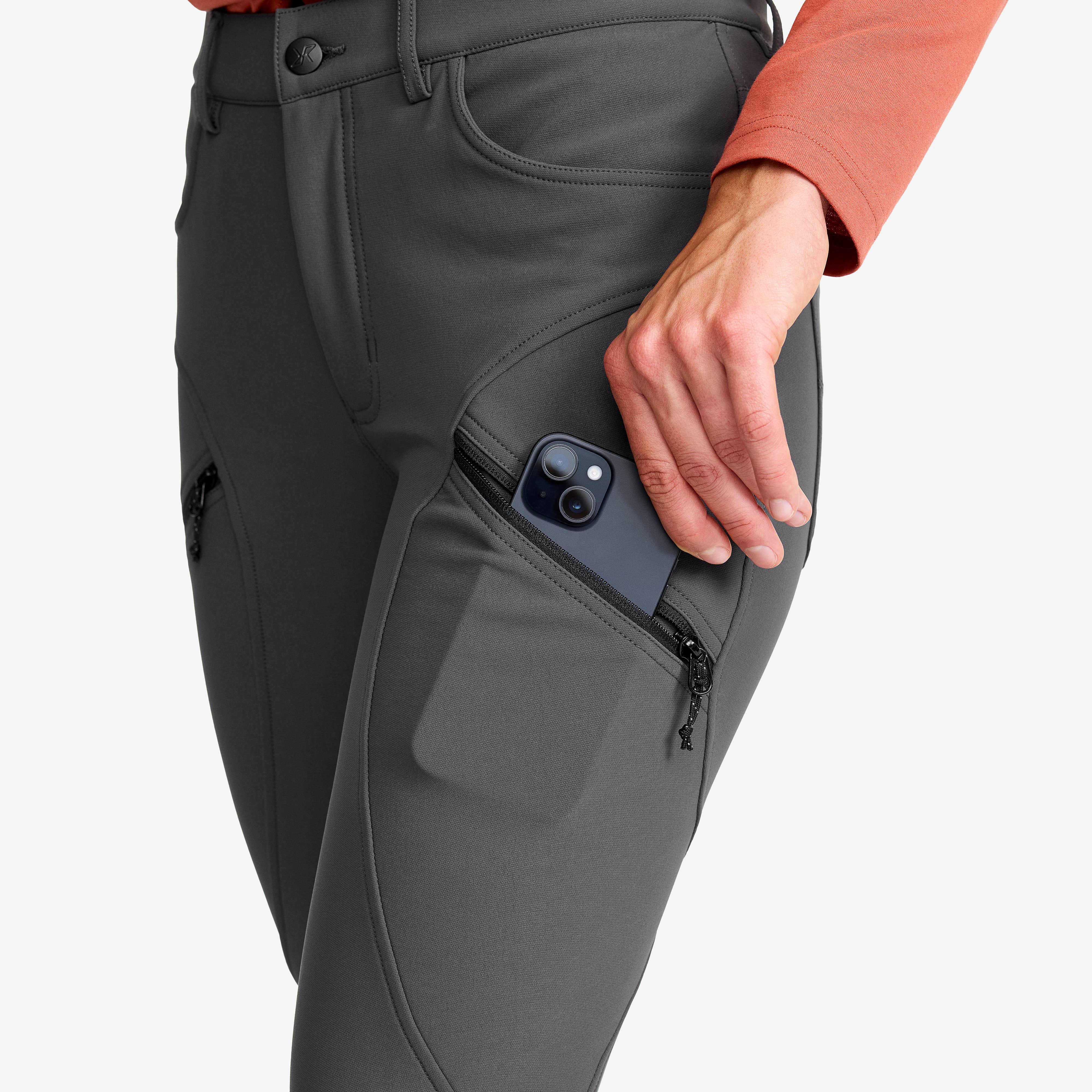 Bouncer Highwaist Jeans Dame Graphite Grey