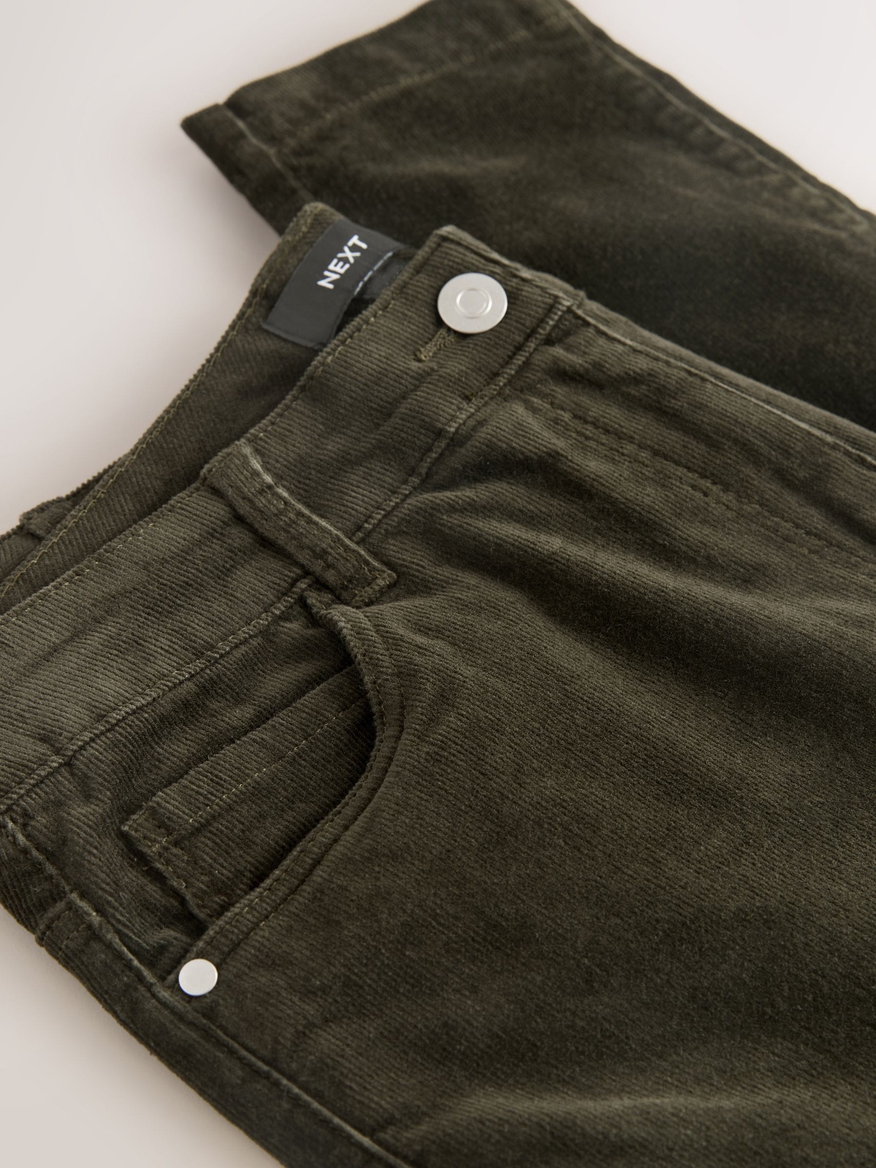 Kakigroen - Corduroy skinny broek